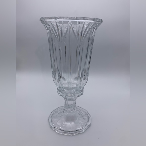Vintage Imperial Makayla 12" Cleo Hurricane 24% Lead Crystal Candle Holder 2pcs. - Picture 1 of 16